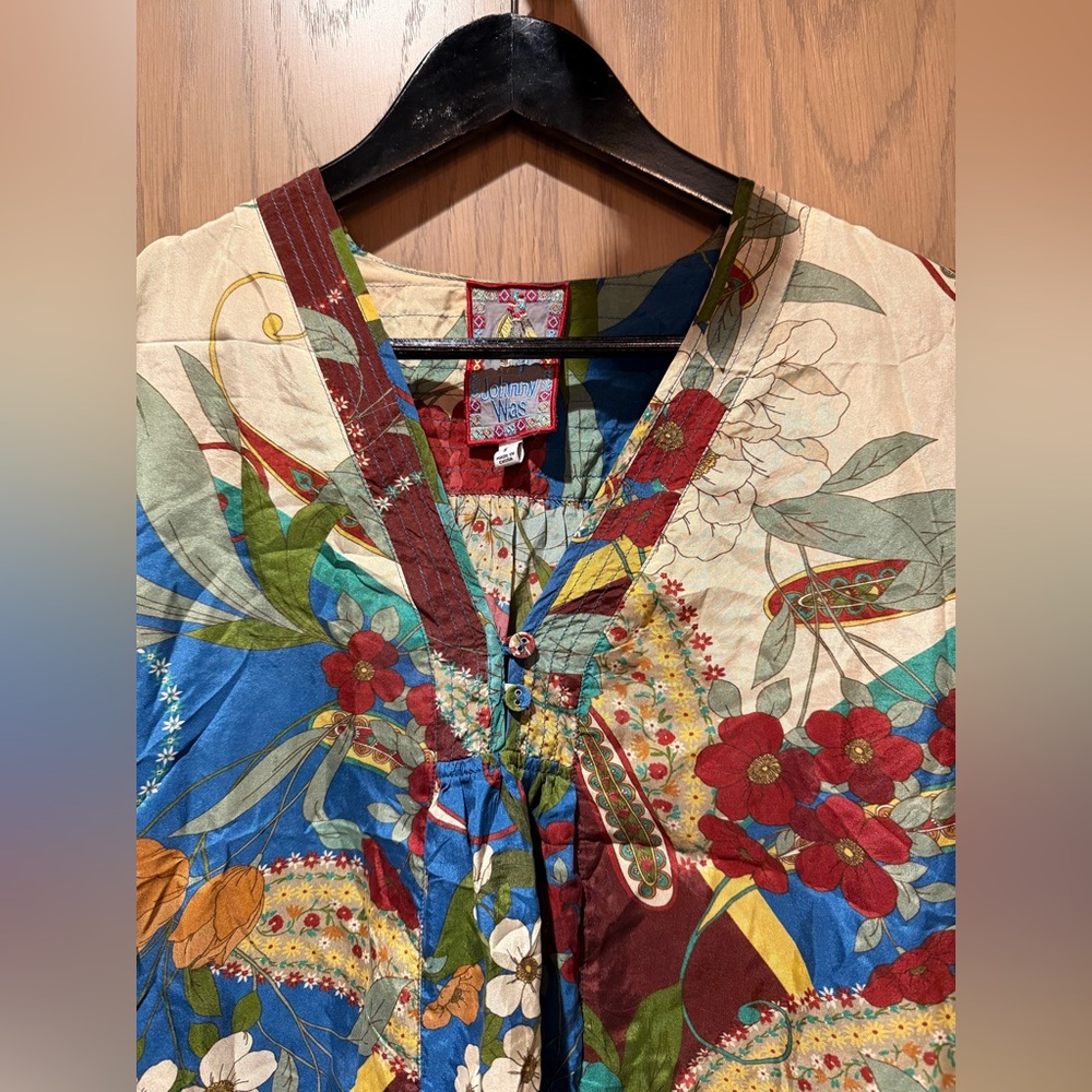 Johnny Was Teebee Robi Long Sleeve Embroidered Blouse Size S - Picture 6 of 11